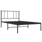 vidaXL Bettgestell mit Kopfteil Metall Schwarz 90x190 cm vidaXL Bettgestell mit Kopfteil Metall Schwarz 90x190 cm