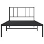 vidaXL Bettgestell mit Kopfteil Metall Schwarz 90x190 cm vidaXL Bettgestell mit Kopfteil Metall Schwarz 90x190 cm