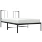 vidaXL Bettgestell mit Kopfteil Metall Schwarz 90x200 cm vidaXL Bettgestell mit Kopfteil Metall Schwarz 90x200 cm