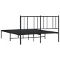 vidaXL Bettgestell mit Kopfteil Metall Schwarz 120x200 cm vidaXL Bettgestell mit Kopfteil Metall Schwarz 120x200 cm
