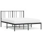 vidaXL Bettgestell mit Kopfteil Metall Schwarz 135x190 cm vidaXL Bettgestell mit Kopfteil Metall Schwarz 135x190 cm