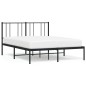 vidaXL Bettgestell mit Kopfteil Metall Schwarz 140x190 cm vidaXL Bettgestell mit Kopfteil Metall Schwarz 140x190 cm