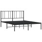 vidaXL Bettgestell mit Kopfteil Metall Schwarz 140x190 cm vidaXL Bettgestell mit Kopfteil Metall Schwarz 140x190 cm
