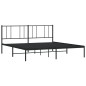 vidaXL Bettgestell mit Kopfteil Metall Schwarz 193x203 cm vidaXL Bettgestell mit Kopfteil Metall Schwarz 193x203 cm