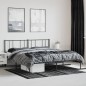 vidaXL Bettgestell mit Kopfteil Metall Schwarz 200x200 cm vidaXL Bettgestell mit Kopfteil Metall Schwarz 200x200 cm