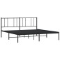 vidaXL Bettgestell mit Kopfteil Metall Schwarz 200x200 cm vidaXL Bettgestell mit Kopfteil Metall Schwarz 200x200 cm