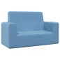 Kindersofa 2-Sitzer Blau Weich Plüsch Kindersofa 2-Sitzer Blau Weich Plüsch