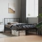 vidaXL Bettgestell mit Kopf- und Fußteil Metall Schwarz 90x190 cm vidaXL Bettgestell mit Kopf- und Fußteil Metall Schwarz 90x190 cm