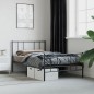 vidaXL Bettgestell mit Kopf- und Fußteil Metall Schwarz 90x190 cm vidaXL Bettgestell mit Kopf- und Fußteil Metall Schwarz 90x190 cm