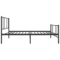 vidaXL Bettgestell mit Kopf- und Fußteil Metall Schwarz 90x190 cm vidaXL Bettgestell mit Kopf- und Fußteil Metall Schwarz 90x190 cm
