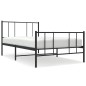 vidaXL Bettgestell mit Kopf- und Fußteil Metall Schwarz 107x203 cm vidaXL Bettgestell mit Kopf- und Fußteil Metall Schwarz 107x203 cm
