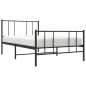 vidaXL Bettgestell mit Kopf- und Fußteil Metall Schwarz 107x203 cm vidaXL Bettgestell mit Kopf- und Fußteil Metall Schwarz 107x203 cm