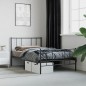 vidaXL Bettgestell mit Kopf- und Fußteil Metall Schwarz 107x203 cm vidaXL Bettgestell mit Kopf- und Fußteil Metall Schwarz 107x203 cm