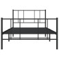 vidaXL Bettgestell mit Kopf- und Fußteil Metall Schwarz 107x203 cm vidaXL Bettgestell mit Kopf- und Fußteil Metall Schwarz 107x203 cm