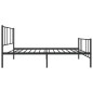 vidaXL Bettgestell mit Kopf- und Fußteil Metall Schwarz 107x203 cm vidaXL Bettgestell mit Kopf- und Fußteil Metall Schwarz 107x203 cm
