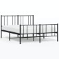 vidaXL Bettgestell mit Kopf- und Fußteil Metall Schwarz 120x190 cm vidaXL Bettgestell mit Kopf- und Fußteil Metall Schwarz 120x190 cm