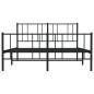 vidaXL Bettgestell mit Kopf- und Fußteil Metall Schwarz 120x190 cm vidaXL Bettgestell mit Kopf- und Fußteil Metall Schwarz 120x190 cm