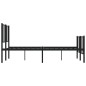 vidaXL Bettgestell mit Kopf- und Fußteil Metall Schwarz 120x190 cm vidaXL Bettgestell mit Kopf- und Fußteil Metall Schwarz 120x190 cm