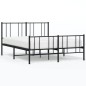 vidaXL Bettgestell mit Kopf- und Fußteil Metall Schwarz 140x190 cm vidaXL Bettgestell mit Kopf- und Fußteil Metall Schwarz 140x190 cm