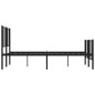 vidaXL Bettgestell mit Kopf- und Fußteil Metall Schwarz 140x190 cm vidaXL Bettgestell mit Kopf- und Fußteil Metall Schwarz 140x190 cm