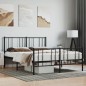 vidaXL Bettgestell mit Kopf- und Fußteil Metall Schwarz 140x200 cm vidaXL Bettgestell mit Kopf- und Fußteil Metall Schwarz 140x200 cm