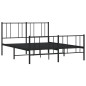 vidaXL Bettgestell mit Kopf- und Fußteil Metall Schwarz 140x200 cm vidaXL Bettgestell mit Kopf- und Fußteil Metall Schwarz 140x200 cm