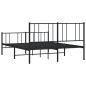 vidaXL Bettgestell mit Kopf- und Fußteil Metall Schwarz 140x200 cm vidaXL Bettgestell mit Kopf- und Fußteil Metall Schwarz 140x200 cm