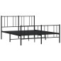 vidaXL Bettgestell mit Kopf- und Fußteil Metall Schwarz 150x200 cm vidaXL Bettgestell mit Kopf- und Fußteil Metall Schwarz 150x200 cm