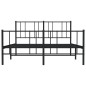 vidaXL Bettgestell mit Kopf- und Fußteil Metall Schwarz 150x200 cm vidaXL Bettgestell mit Kopf- und Fußteil Metall Schwarz 150x200 cm