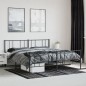 vidaXL Bettgestell mit Kopf- und Fußteil Metall Schwarz 180x200 cm vidaXL Bettgestell mit Kopf- und Fußteil Metall Schwarz 180x200 cm