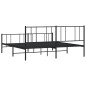 vidaXL Bettgestell mit Kopf- und Fußteil Metall Schwarz 180x200 cm vidaXL Bettgestell mit Kopf- und Fußteil Metall Schwarz 180x200 cm