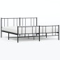 vidaXL Bettgestell mit Kopf- und Fußteil Metall Schwarz 183x213 cm vidaXL Bettgestell mit Kopf- und Fußteil Metall Schwarz 183x213 cm