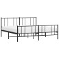 vidaXL Bettgestell mit Kopf- und Fußteil Metall Schwarz 183x213 cm vidaXL Bettgestell mit Kopf- und Fußteil Metall Schwarz 183x213 cm