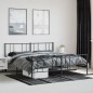 vidaXL Bettgestell mit Kopf- und Fußteil Metall Schwarz 183x213 cm vidaXL Bettgestell mit Kopf- und Fußteil Metall Schwarz 183x213 cm