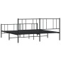 vidaXL Bettgestell mit Kopf- und Fußteil Metall Schwarz 183x213 cm vidaXL Bettgestell mit Kopf- und Fußteil Metall Schwarz 183x213 cm
