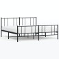 vidaXL Bettgestell mit Kopf- und Fußteil Metall Schwarz 200x200 cm vidaXL Bettgestell mit Kopf- und Fußteil Metall Schwarz 200x200 cm