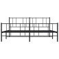vidaXL Bettgestell mit Kopf- und Fußteil Metall Schwarz 200x200 cm vidaXL Bettgestell mit Kopf- und Fußteil Metall Schwarz 200x200 cm