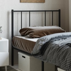 vidaXL Kopfteil Metall Schwarz 107 cm