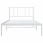 vidaXL Bettgestell mit Kopfteil Metall Weiß 90x190 cm vidaXL Bettgestell mit Kopfteil Metall Weiß 90x190 cm