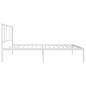 vidaXL Bettgestell mit Kopfteil Metall Weiß 90x190 cm vidaXL Bettgestell mit Kopfteil Metall Weiß 90x190 cm