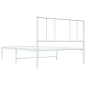vidaXL Bettgestell mit Kopfteil Metall Weiß 90x190 cm vidaXL Bettgestell mit Kopfteil Metall Weiß 90x190 cm