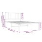 vidaXL Bettgestell mit Kopfteil Metall Weiß 90x190 cm vidaXL Bettgestell mit Kopfteil Metall Weiß 90x190 cm