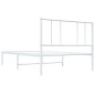 vidaXL Bettgestell mit Kopfteil Metall Weiß 90x200 cm vidaXL Bettgestell mit Kopfteil Metall Weiß 90x200 cm