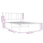 vidaXL Bettgestell mit Kopfteil Metall Weiß 100x190 cm vidaXL Bettgestell mit Kopfteil Metall Weiß 100x190 cm