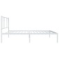vidaXL Bettgestell mit Kopfteil Metall Weiß 100x200 cm vidaXL Bettgestell mit Kopfteil Metall Weiß 100x200 cm