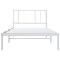 vidaXL Bettgestell mit Kopfteil Metall Weiß 107x203 cm vidaXL Bettgestell mit Kopfteil Metall Weiß 107x203 cm