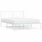 vidaXL Bettgestell mit Kopfteil Metall Weiß 120x190 cm vidaXL Bettgestell mit Kopfteil Metall Weiß 120x190 cm