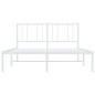 vidaXL Bettgestell mit Kopfteil Metall Weiß 120x190 cm vidaXL Bettgestell mit Kopfteil Metall Weiß 120x190 cm