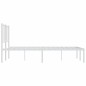 vidaXL Bettgestell mit Kopfteil Metall Weiß 135x190 cm vidaXL Bettgestell mit Kopfteil Metall Weiß 135x190 cm