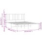 vidaXL Bettgestell mit Kopfteil Metall Weiß 135x190 cm vidaXL Bettgestell mit Kopfteil Metall Weiß 135x190 cm